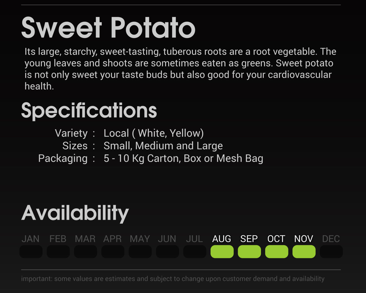 Sweet Potato